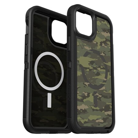 Otterbox Defender Pro Xt Clear Magsafe Case For Apple Iphone 15 Plus / Iphone 14 Plus, Woodland Camo 77-93301